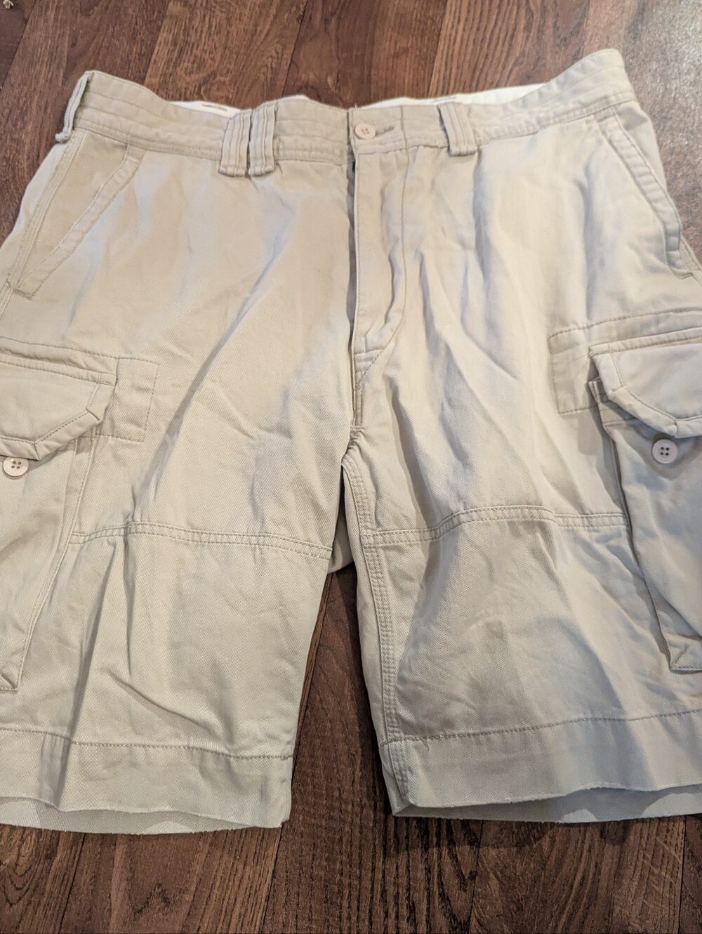 Polo Ralph Lauren Shorts Men's 38 Tan Chino Baggy Cargo Cotton Pockets Utility